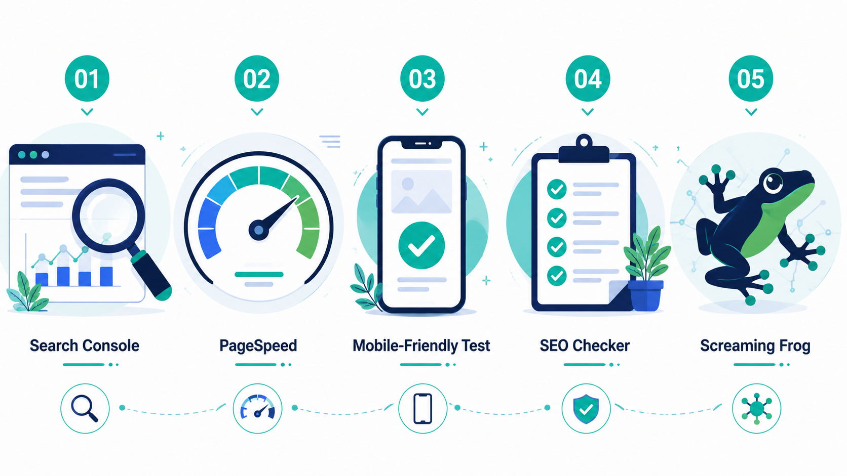 Free SEO audit toolkit showing Google Search Console and PageSpeed Insights